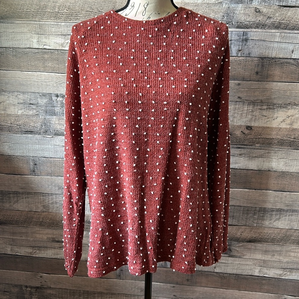 NWT Orange Textured Top